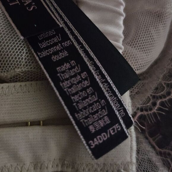 VICTORIA'S SECRET Dream Angels Unlined Long Line Balconette Bra - Size 34DD - Picture 6 of 7